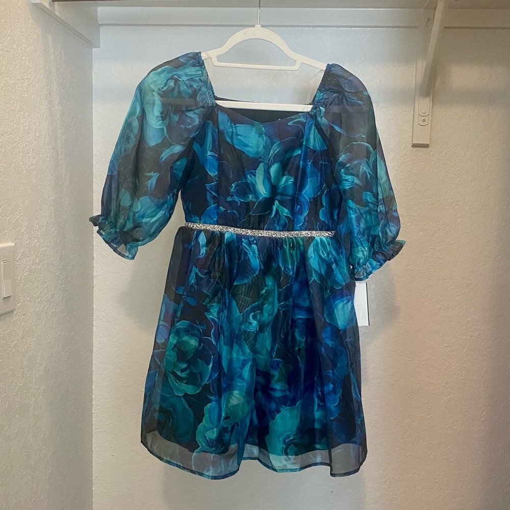 Xtraordinary Midnight Black and Ocean Blue Gown